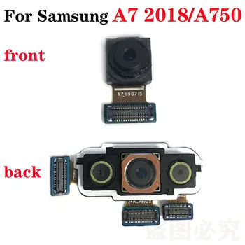 Samsung Galaxy A7 2018 A750 Big & Mažos vaizdo Kameros Modulis Flex galinė vaizdo Kamera Priekinė Kamera Modulis lankstus kabelis