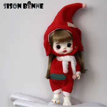 SISON BENNE 1/12 Mini Dervos BJD Doll Mergaitę Lėlės su Drabužius, Batus Handpainted Makiažas
