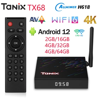 TANIX TX68 Smart TV Box Allwinner H618 4G 64G Android 12.0 BT5.0 4K Media Player Dual Band Wifi6 6k 4k Set Top Box