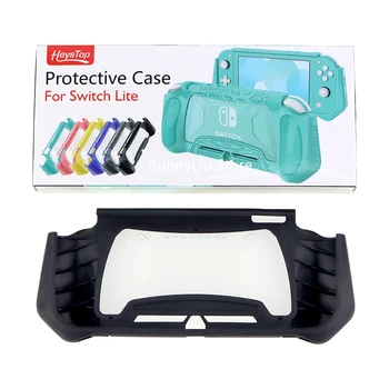 TPU Apsauginiai Atveju Nintendo Jungiklis Lite su Žaidimo Kortelės Saugojimo Grūdintas Stiklas Screen Protector, 6 Nykščiu Suimkite kepurės