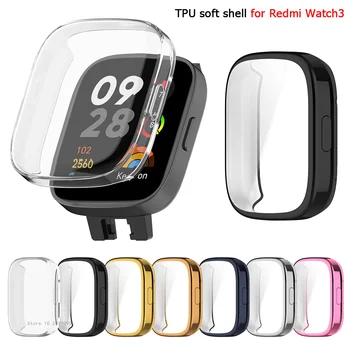 TPU Silikono Atveju Stiklas Redmi Žiūrėti 3 Smart Watchband Screen Protector, Bamperis Shell Xiaomi Redmi Watch3 Padengti Atvejais