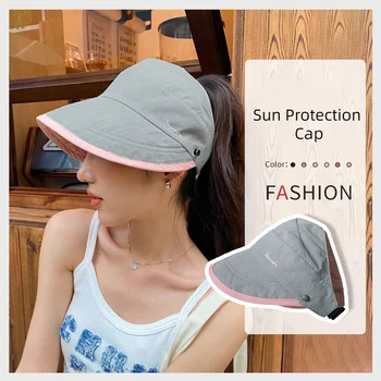Tuščias Viršuje Pavėsyje, Apsauga nuo Saulės, Anti-UV Saulės Kepurės Skrybėlės Moterims