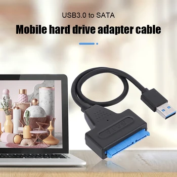 USB 3.0 Prie SATA Kabelį Iki 5 Gbps 22 Pin Adapteris iš 2.5 Colio Išorinis HDD SSD Hard Drive USB 3.0 Prie Sata II Adapterio Kabelis