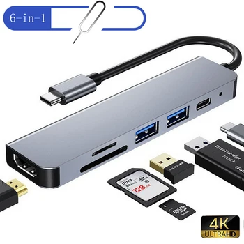 USB 3.1 Tipas-C Hub Su HDMI suderinamus Multi Adapteris, Splitter 4K 