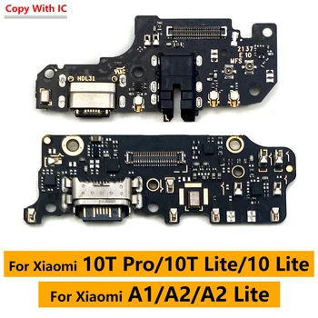 USB Įkrovimo lizdas Dock For Xiaomi Mi 8 9 9T 10 10T Lite Pro A1 A2 Lite Įkroviklio Kištuko Jungtis Valdybos Flex Kabelis