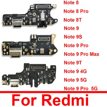 USB Įkrovimo lizdas Valdybos Xiaomi Redmi Pastaba 8 9 9S 9T Pro 4G, USB Kroviklis Valdybos Usb Doko, atsarginės Dalys