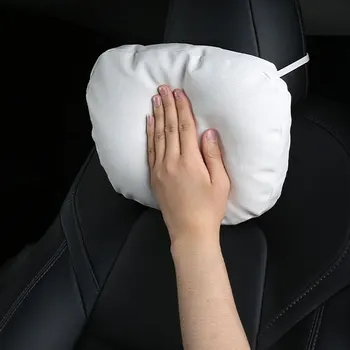Už tesla model 3 2017-2023/modelis y X kaklo pagalvė Pagalvėlės juosmens atrama Kaklo pagalvė Nappa odos Sėdynių automobilių reikmenys