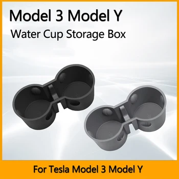 Už Tesla Modelis 3 Modelis Y 2021 2022 Vandens Puodelio Laikiklis Laikymo Box Konsolė, Puodelio Laikiklis Laikymo Dėžutė Automobilio Salono Supplie