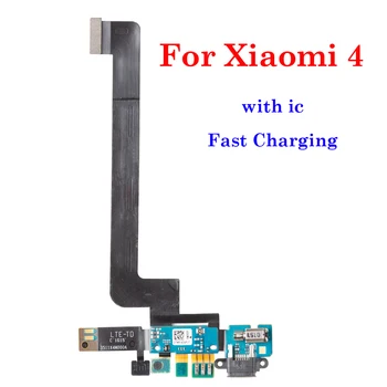 Už Xiaomi 4 Mi4 Mi 4 M4 atsarginės Dalys, USB Dock Įkrovimo lizdas + Mikrofonas Mikrofono Modulio Valdybos Juostelė Flex Greito Įkrovimo Kabelis
