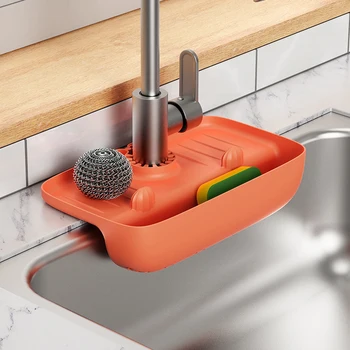 Virtuvės, vonios maišytuvas anti-splash drenažo stovo vandens surinkimo kilimėlis neslidus nuvalykite kempine nuvalykite stalčiuko