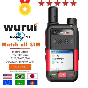 Wurui N8 pasaulio-tr POC walkie talkie interneto 4G dvikrypčio radijo ryšio kolektorinis ilgo nuotolio GSM telefonus, telekomunikacijų pasiekti 1000 km