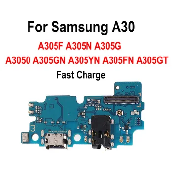 Įkrovimo lizdas USB Įkrovimo Dokas Valdybos Flex Kabelis Samsung Galaxy A30 A305/DS A305F A305FD A305A Įkrovimo Flex Kabelis